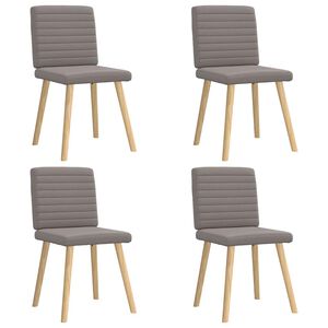 vidaXL Esszimmerst&uuml;hle 4 Stk. Taupe Stoff