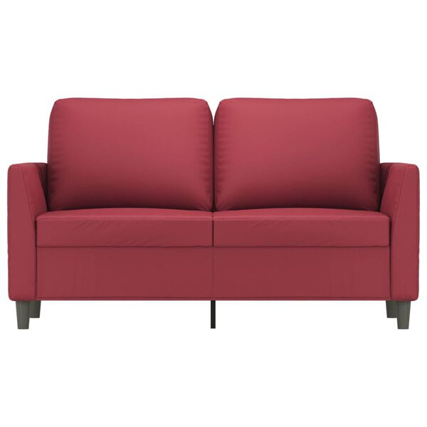 vidaXL 2-Sitzer-Sofa Weinrot 120 cm Kunstleder