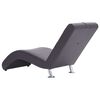 vidaXL Chaiselongue mit Kissen Grau Kunstleder