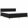 vidaXL Boxspringbett mit Matratze Schwarz 180 x 200 cm Stoff