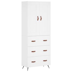 vidaXL Highboard Wei&szlig; 69,5x34x180 cm Holzwerkstoff
