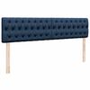vidaXL Ottoman-Bett mit Matratzen & LEDs Blau 180x200 cm Stoff