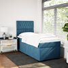 vidaXL Boxspringbett mit Matratze Blau 90x200 cm Samt