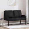 vidaXL Sofas mit Kissen 110cm Schwarz Sperrholz