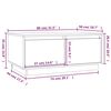 vidaXL Couchtisch Grau 80x50x35 cm Massivholz Kiefer