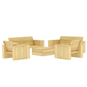 vidaXL 5-tlg. Garten-Lounge-Set Kiefernholz Impr&auml;gniert