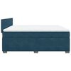 vidaXL Boxspringbett mit Matratze Blau 180x200 cm Samt