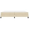 vidaXL Boxspringbett mit Matratze Creme 200 x 200 cm Stoff