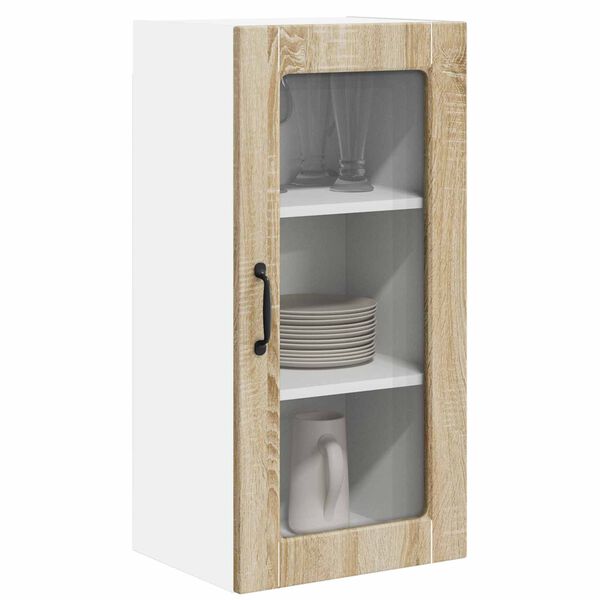 vidaXL K&uuml;chenschrank 2 pcs Sonoma-Eiche 40 x 31 x 80 cm Holzwerkstoff