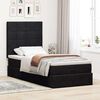 vidaXL Ottoman-Bett mit Matratzen & LEDs Schwarz 100x200 cm Samt