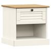 vidaXL Nachttisch VIGO Wei&szlig; 42x35x42 cm Massivholz Kiefer
