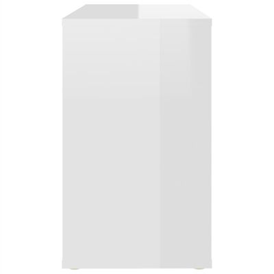 vidaXL Beistelltisch Hochglanz-Weiß 60x30x50 cm Holzwerkstoff