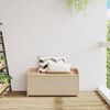 vidaXL Bank mit Stauraum Beige 100x50x52 cm Poly Rattan Akazienholz