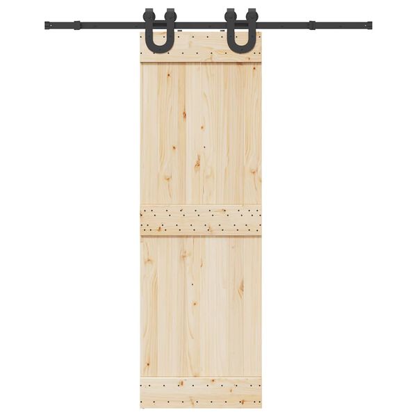 vidaXL Schiebetürbeschlag-Set 183 cm Stahl Schwarz