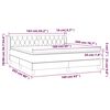 vidaXL Boxspringbett mit Matratze Dunkelblau 160x200 cm Samt