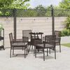 vidaXL Garten Essgruppe 5 pcs Braun Poly Rattan