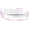 vidaXL Bettgestell mit Kopf- und Fu&szlig;teil Metall Wei&szlig; 160x200 cm