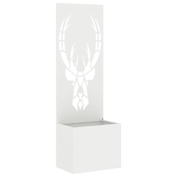 vidaXL Garten Sichtschutz-Leinwand Tiermuster Wei&szlig; 50 x 140 cm