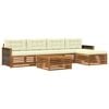 vidaXL Outdoor-Sofagarnitur 6 stk. Natur und Creme