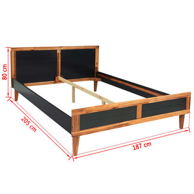 vidaXL 4-tlg. Schlafzimmermöbel-Set Akazienholz Massiv 180×200 cm