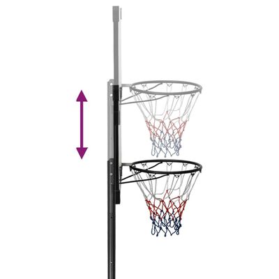 vidaXL Basketballständer Transparent 280-350 cm Polycarbonat