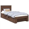 vidaXL Bettrahmen Braun Eichen-Optik 80 x 200 cm Holzwerkstoff