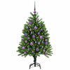 vidaXL Weihnachtsbaum mit 150 LEDs mit Ständer Grün 120 cm PE