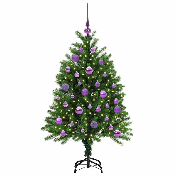 vidaXL Weihnachtsbaum mit 150 LEDs mit Ständer Grün 120 cm PE