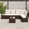 vidaXL Gartensofa-set 6 pcs Braun Poly-Rattan