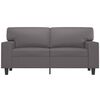 vidaXL 2-Sitzer-Sofa Grau 120 cm Kunstleder