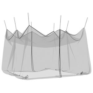 vidaXL Garten Moskitoschutznetz 220 Mesh Schwarz 4 x 4 x 2,5 m