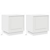 vidaXL Nachttisch 2 pcs Wei&szlig; 44 x 34,5 x 45 cm Holzwerkstoff