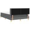vidaXL Boxspringbett mit Matratze Dunkelgrau 190 x 140 cm Stoff