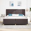 vidaXL Boxspringbett mit Matratze Dunkelbraun 200 x 200 cm Stoff