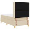 vidaXL Boxspringbett mit Matratze Creme 140 x 190 cm Stoff