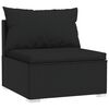 vidaXL 10-tlg. Garten-Lounge-Set mit Kissen Schwarz Poly Rattan