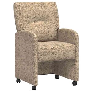 vidaXL Esszimmerst&uuml;hle mit Rollen 2 pcs Hellgrau 57 x 67 x 95 cm