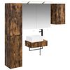 vidaXL Badezimmerm&ouml;bel-Set 5 stk. R&auml;uchereiche 33 x 34,5 x 160 cm