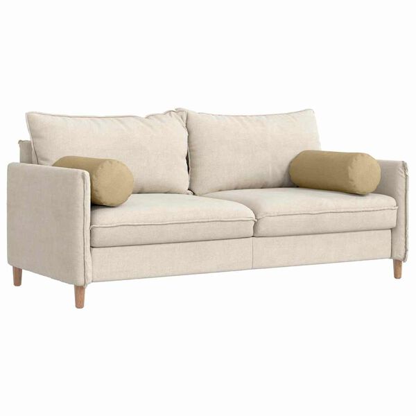 vidaXL Bolsterkissen 2 St&uuml;ck Grau-Gr&uuml;n &Oslash; 25 x 70 cm Cordstoff