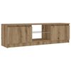 vidaXL TV-Schrank mit LED-Leuchten Artisan-Eiche 120x30x36 cm