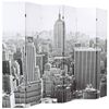 vidaXL Raumteiler klappbar 228 x 170 cm New York bei Tag Schwarz-Wei&szlig;