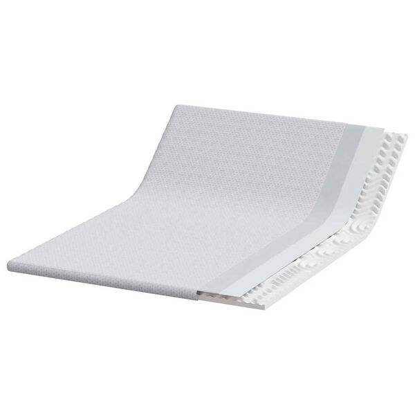 vidaXL Matratzenauflage Wei&szlig; 140 x 190 cm Jacquard Stoff