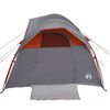 vidaXL Campingzelt 5 Personen Grau und Orange Wasserdicht