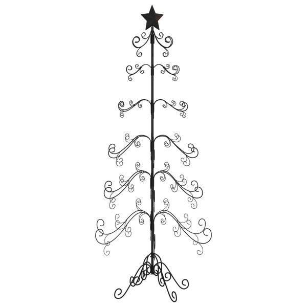 vidaXL Metall-Weihnachtsbaum für Dekorationen Schwarz 180 cm