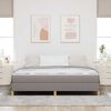 vidaXL Boxspringbett mit Matratze Taupe 180 x 200 cm Stoff