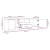 vidaXL TV-Schrank Sonoma-Eiche 140 x 35 x 40 cm Holzwerkstoff