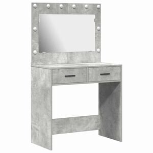 vidaXL Schminktisch Beton Grau 78,5 x 41 x 135 cm Holzwerkstoff