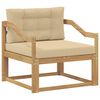 vidaXL Outdoor Mittelsofa Polyester Wei&szlig;