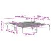 vidaXL Bettrahmen Wachsbraun 200 x 200 cm Massives Kiefernholz
