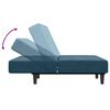 vidaXL Schlafsofa 2-Sitzer mit Fu&szlig;hocker Blau Samt